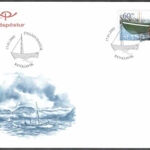 Island – FDC 2002-01-17 – Motorbåten Stanley, 1 kpl Vinjett 1