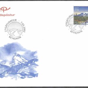 Island – FDC 2002-03-07 – Bergets år – Snaefjell, 1 kpl Vinjett 1