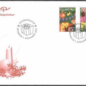 Island – FDC 2002-11-07 – Jul 2002 – Utsmyckningar, 2 kpl Vinjett 1
