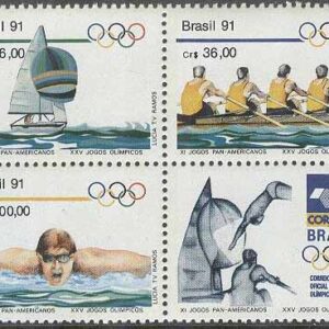 Brasilien – M 2404-2407 Panamerikanska spelen & OS i Barcelona 1992, 4-Block kpl **