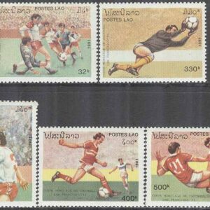 Laos – M 1261-1265 VM i Fotboll i USA 1994 I, 5 kpl **
