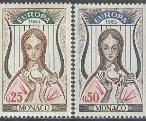 Monaco – M  742-743 Europa CEPT 1963, 2 kpl **