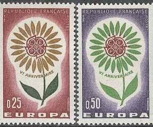 Frankrike – M 1490-1491 Europa CEPT 1964, 2 kpl **