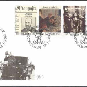 Danmark – FDC 2000-01-12 – 1900-talet. Serie 1, 4 kpl Vinjett 1