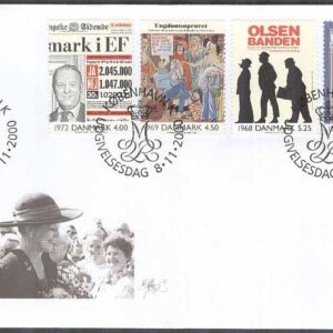Danmark – FDC 2000-11-08 – 1900-talet. Serie 4, 4 kpl Vinjett 1