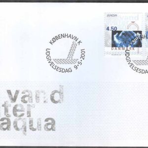 Danmark – FDC 2001-05-09 – Europa 2001 Vatten, 2 kpl Vinjett 1