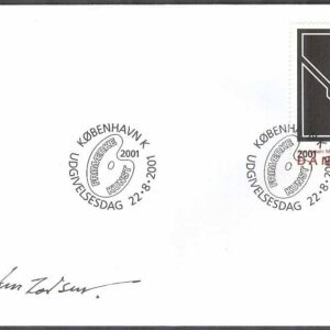 Danmark – FDC 2001-08-22 – Frimärkskonst IV, 2 kpl Vinjett 1-2