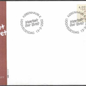 Danmark – FDC 2002-03-13 – Riksföreningen LEV, 1 kpl Vinjett 1