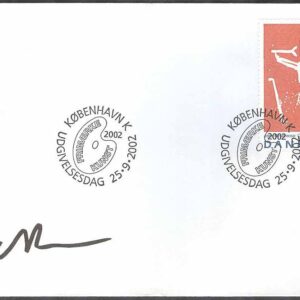Danmark – FDC 2002-09-25 – Frimärkskonst V, 2 kpl Vinjett 1-2