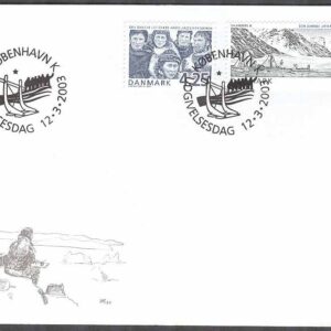 Danmark – FDC 2003-03-12 – Danska Grönlandsexpeditioner 100 år, 2 kpl Vinjett 1
