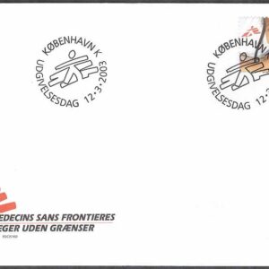 Danmark – FDC 2003-03-12 – Läkare utan gränser, 1 kpl Vinjett 1