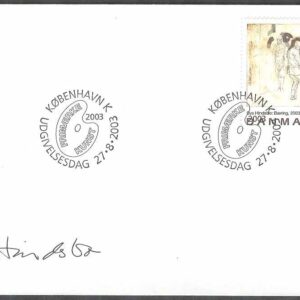 Danmark – FDC 2003-08-27 – Frimärkskonst VI, 2 kpl Vinjett 1-2