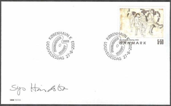 Danmark - FDC 2003-08-27 - Frimärkskonst VI, 2 kpl Vinjett 1-2