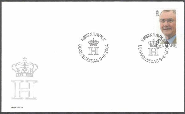 Danmark - FDC 2004-06-09 - Prins Henrik 70 år, 1 kpl Vinjett 1
