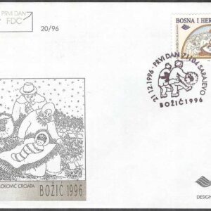 Bosnien-Hercegovina – FDC 1996-12-21 – Jul 1996 – Konst – Kristi födelse, 1 kpl