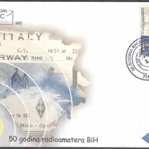 Bosnien-Hercegovina – FDC 2000-03-15 – Radioamatörer 50 år – Morse, 1 kpl