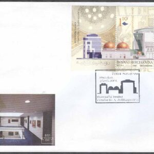 Bosnien-Hercegovina – FDC 2001-05-25 – Bosnieninstitut klart – Byggnader, Block