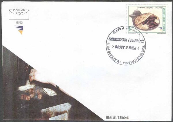 Bosnien-Hercegovina - FDC 2002-06-28 - Traditionell mat, 1 kpl