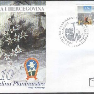 Bosnien-Hercegovina – FDC 2002-09-14 – Bergsbestigning i B&H 110 år, 1 kpl
