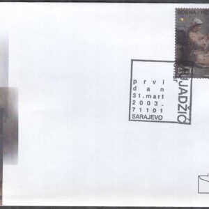 Bosnien-Hercegovina – FDC 2003-03-31 – Omer Mujadπi∂ 100 år – Konstnär, 1 kpl
