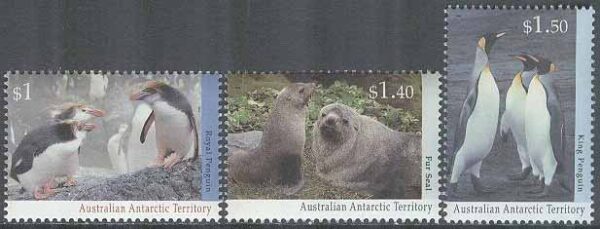 Australian Antarctic Ter. - M   95-97 Djur i Antarktis - Pingviner & Sjöbjörn, 3 kpl **