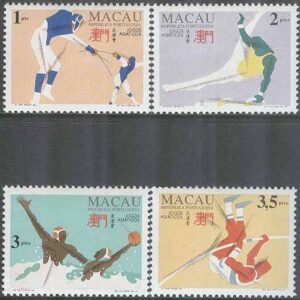 Macau – M  770-773 Sport – 12:e Asienspelen 1994 bla Fäktning, 4 kpl **
