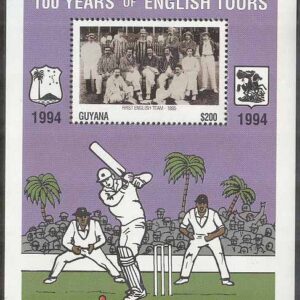 Guyana – M BL 420 Sport – Kricket – England-Västindien 100 år, Block **