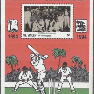 St. Vincent – M BL 318 Sport – Kricket – England-Västindien 100 år, Block **