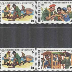 Maldiverna – M  454-461 A Scoutingkonferansen i Nairobi 1973, 8 kpl **