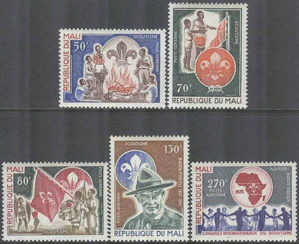 Mali - M  388-392 Scouting i Afrika, 5 kpl **