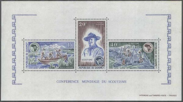 Dahomey - M BL  21 Scoutingkonferansen i Nairobi 1973, Block **