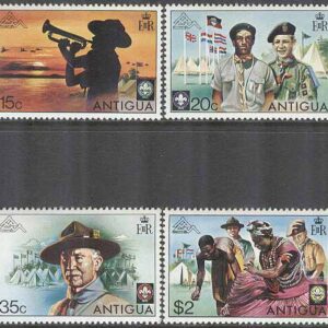 Antigua & Barbuda – M  377-380 Scouting – Träff i Norge 1975, 4 kpl **