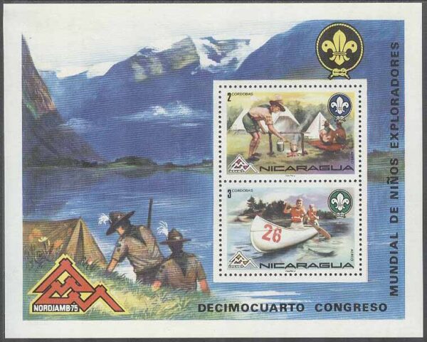 Nicaragua - M BL  86 14:e Världsscoutingträffen i Norge, Block **