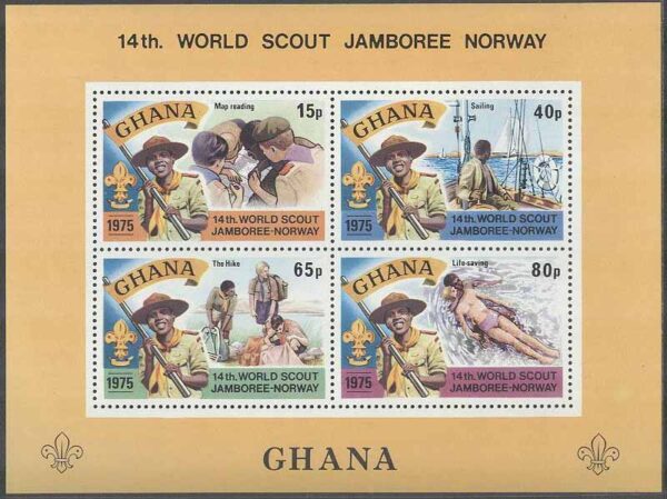 Ghana - M BL  62 A Världsscoutingträffen i Norge 1975, Block **