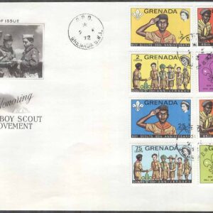 Grenada – FDC 1972-12-02 – Scouting  – 65:e Internationell träff, 8 kpl