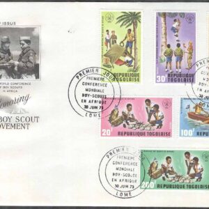 Togo – FDC 1973-06-30 – Scouting – 1:a Afrikanska Träffen, 6 kpl