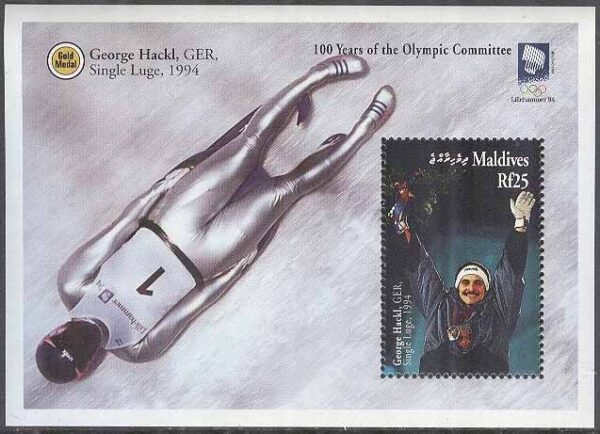Maldiverna - M BL 318 Internationella Olympiska Kommittén 100 år, Block **
