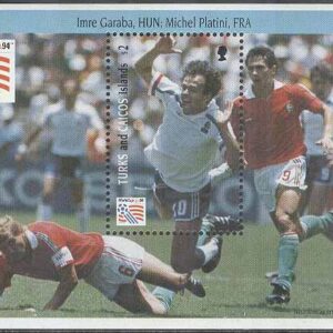 Turks & Caicos Islands – M BL 134 VM i Fotboll i USA 1994 M Platini, Block **