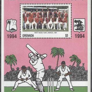Grenada – M BL 384 Sport – Kricket – England-Västindien 100 år, Block **