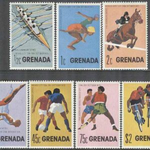 Grenada – M  701-707 7:e Panamerikanska spelen 1975 bla Rodd & Fotboll, 7 kpl **