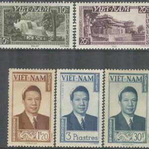 Vietnam Bao-Dai – M   61-62, 67, 69, 73 Landskap & Kejsare Bảo Đại, 5 olika **/*