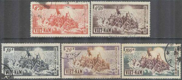 Sydvietnam - M  102-105, 107 Ankommande från Nordvietnam 1 år, 5 olika