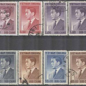 Sydvietnam – M  112-115, 117-119, 122 President Ngo Dinh Diem, 8 olika ktt