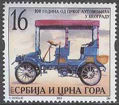 Jugoslavien – M 3128 1:a Bilen i Belgrad 100 år – NW Typ B Modell Break, 1 kpl **