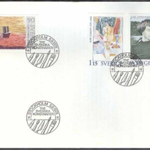 Sverige – FDC 1978-09-05 – Tre svenska konstnärer, 3 kpl