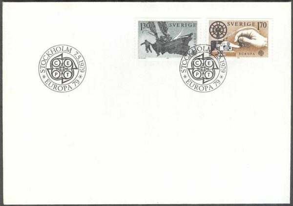 Sverige - FDC 1979-05-07 - Europa CEPT 1979 Posthistoria, 2 kpl