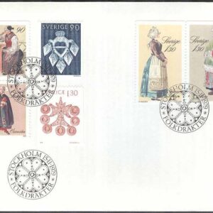 Sverige – FDC 1979-11-15 – Folkdräkter, 6 kpl