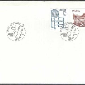 Sverige – FDC 1980-09-09 – Norden V. Brukskonst, 2 kpl