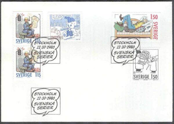 Sverige - FDC 1980-10-11 - Svenska serier, 5 kpl