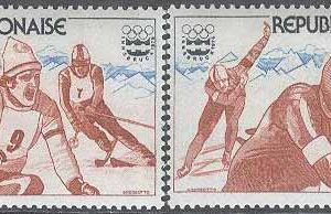 Gabon – M  583-584 A OS i Innsbruck 1976 Skidor & Skridsko, 2 kpl **